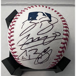 Load image into Gallery viewer, Toronto Blue Jays Bo Bichette Vladimir Guerrero Jr Caven Biggio official Rawlings MLB baseball signed with proof
