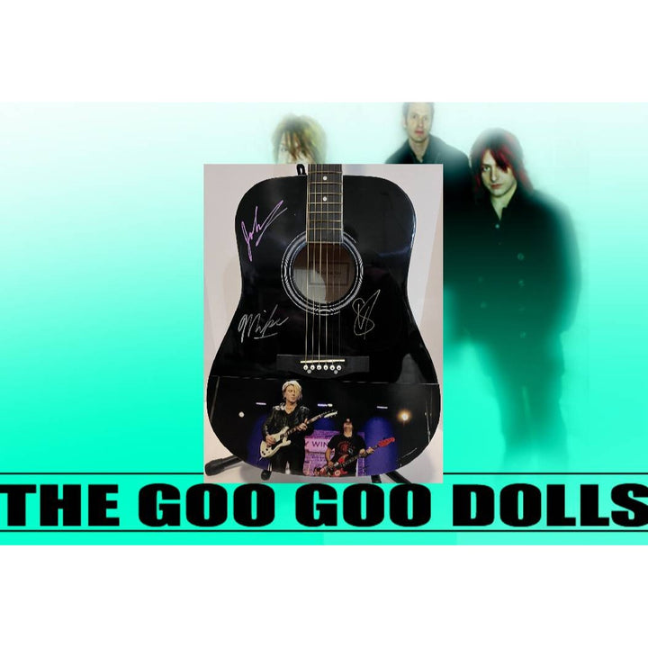 The goo goo dolls Johnny Rzeznik one of a kind acoustic guitar signed with proof