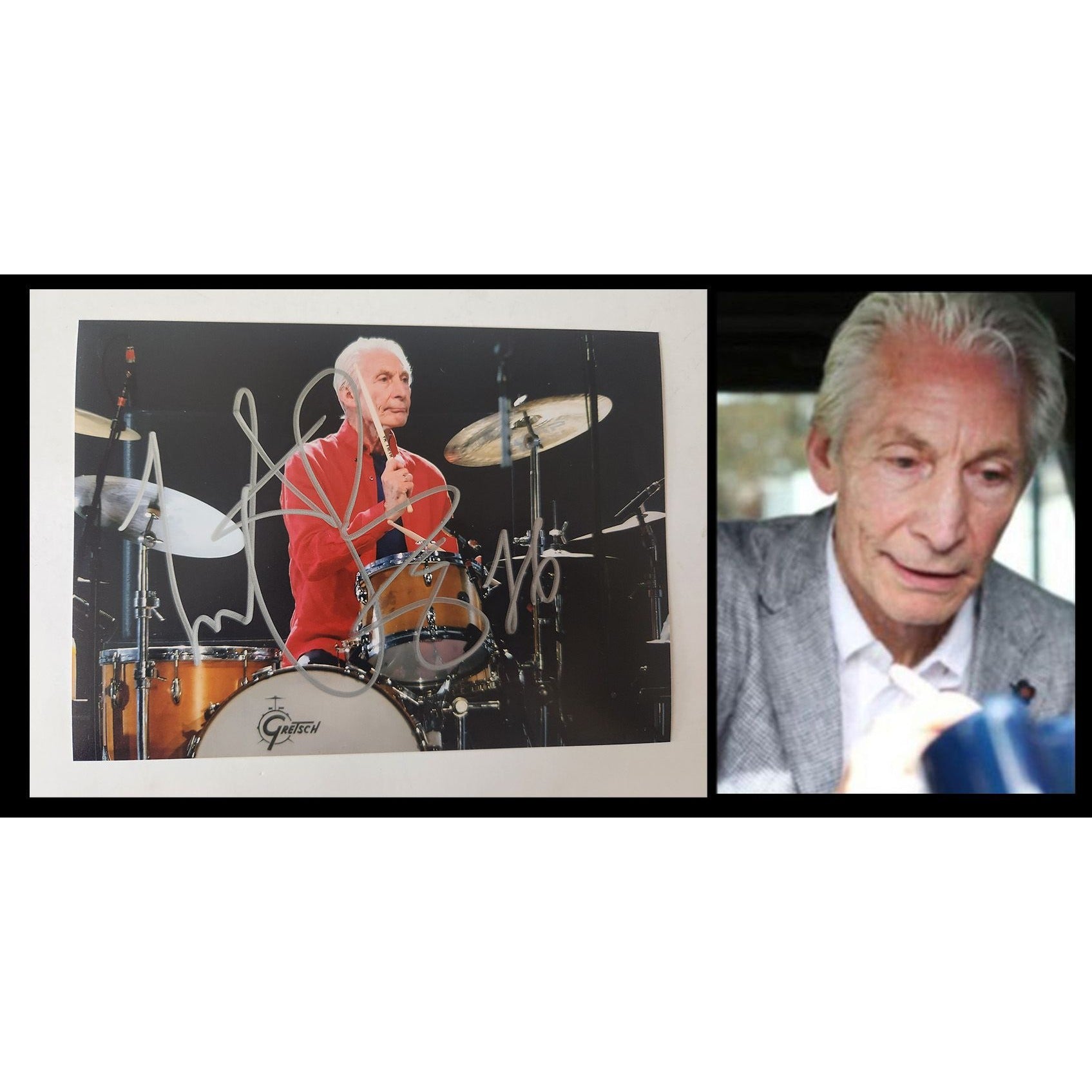 Charlie Watts legendary Rolling Stones drummer 5x7 photo signed with proof