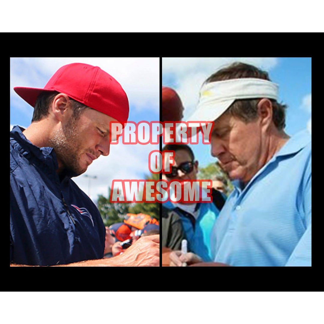 Bill Belichick Tom Brady New England Patriots 8x10 photo signed with proof