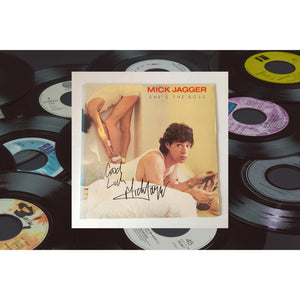 Mick Jagger She's the Boss LP signed with proof