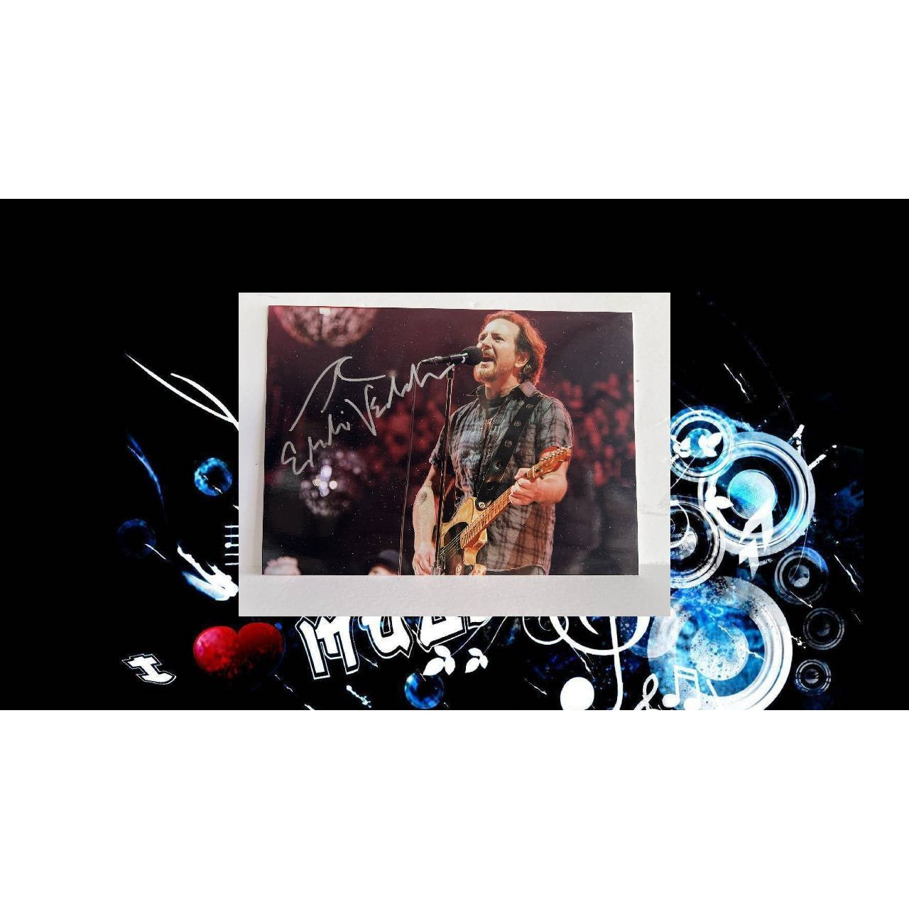 Eddie Vedder lead singer Pearl Jam 5x7 photo signed with proof