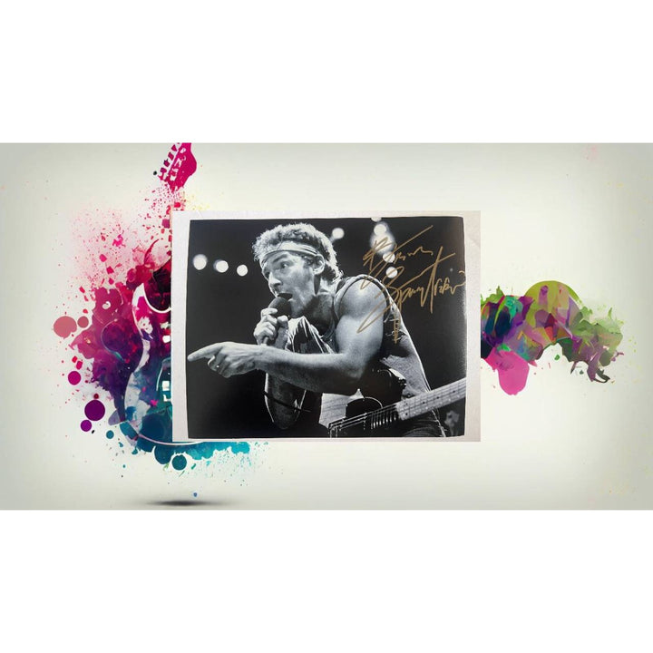 Bruce Springsteen 8x10 photo sign with proof