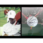 Load image into Gallery viewer, Tiger Woods Masters golf ball signed with proof and 9x6 acrylic display case
