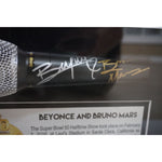 Load image into Gallery viewer, Beyonce Knowles and Bruno Mars signed and framed microphone with proof
