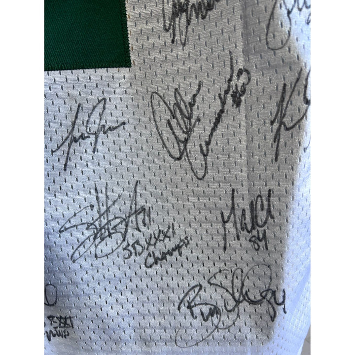 Brett Favre Reggie White Green Bay Packers Brett Favre Game model jersey 1996-1997 Superbowl Champs team signed with proof