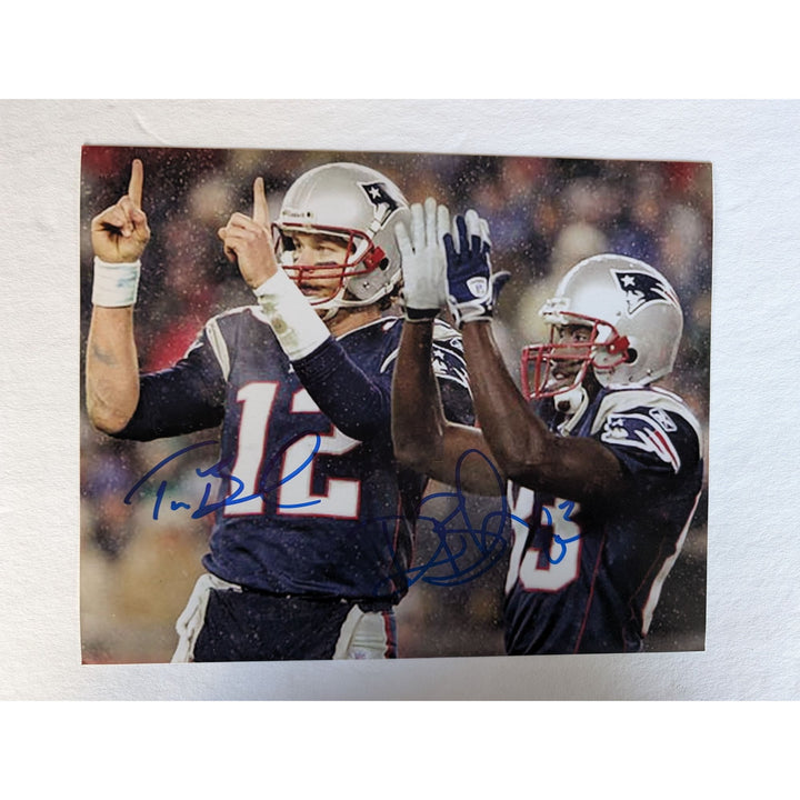 Deion Branch and Tom Brady New England Patriots Super Bowl MVPs 8x10 photo signed with proof