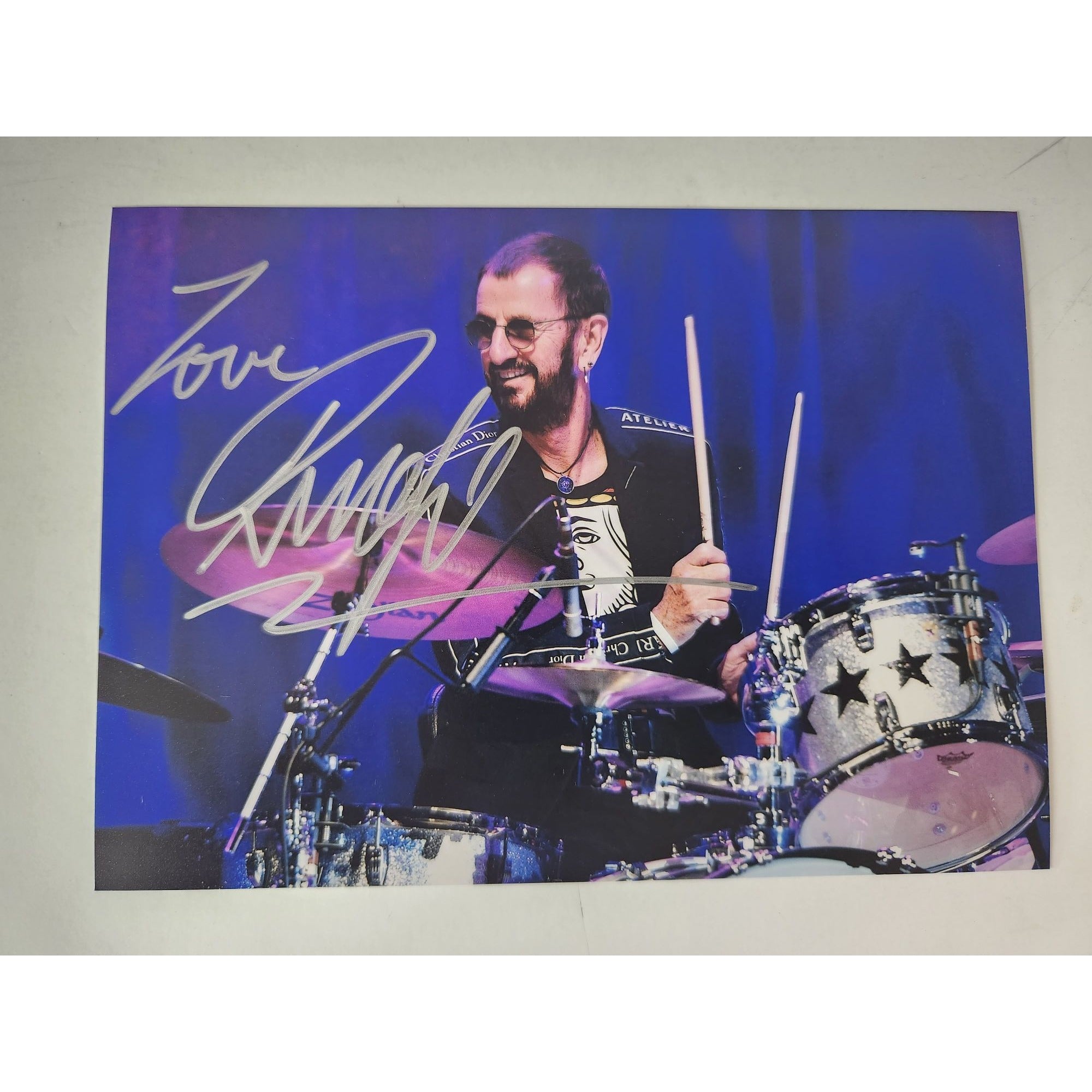 Ringo Starr legendary Beatles drummer 5x7 photo signed with proof