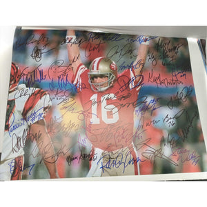 Joe Montana Jerry Rice Roger Craig Super Bowl champions 16x20 photo signed with proof