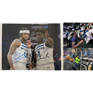 Minnesota Timberwolves Anthony Edwards Karl -Anthony Towns 8x10 photo signed with proof