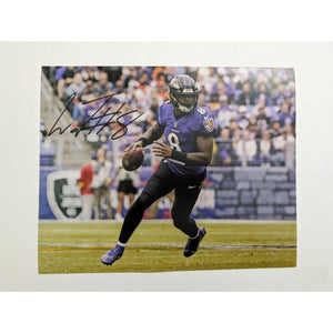 Baltimore Ravens Lamar Jackson 8x10 photo signed with proof