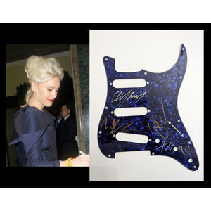 Gwen Stefani No Doubt stratocaster elecetric guitar pickguard signed with proof