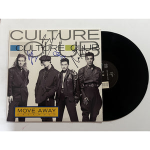 Boy George John Moss Mikey Craig Roy Hay Culture Club "Move Away" original LP signed with proof
