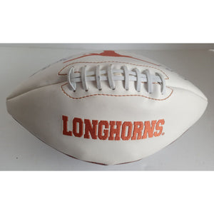 George H.W. Bush and George W. Bush Texas Longhorn full size football signed with proof with free display case