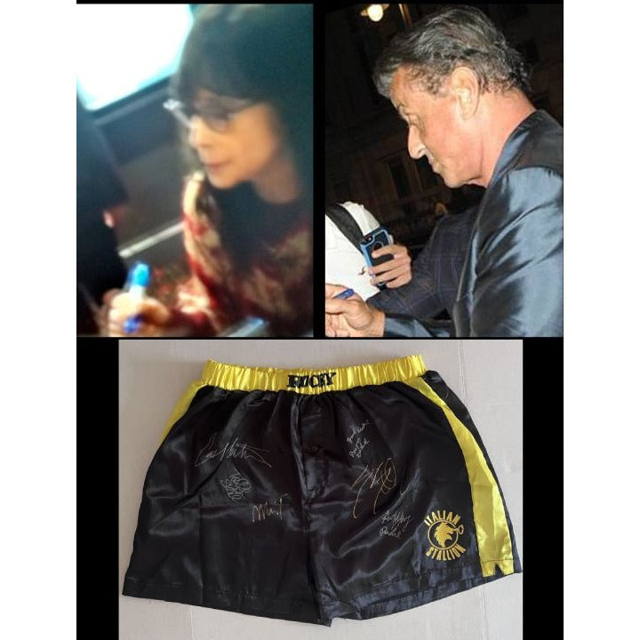 Sylvester Stallone Rocky Balboa boxing trunks with proof