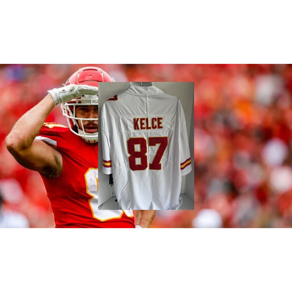 Travis Kelce Kansas City Chiefs Nike extra large game model jersey signed with proof