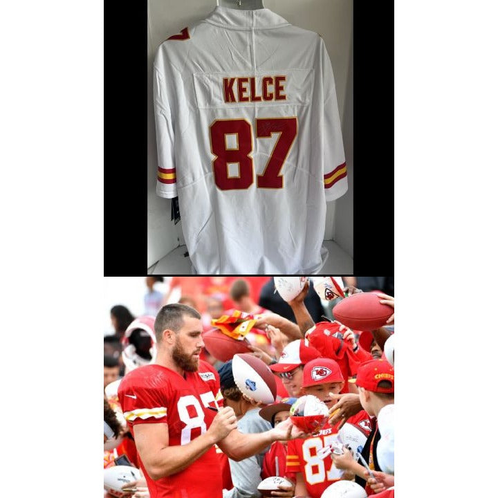 Travis Kelce Kansas City Chiefs Nike extra large game model jersey signed with proof