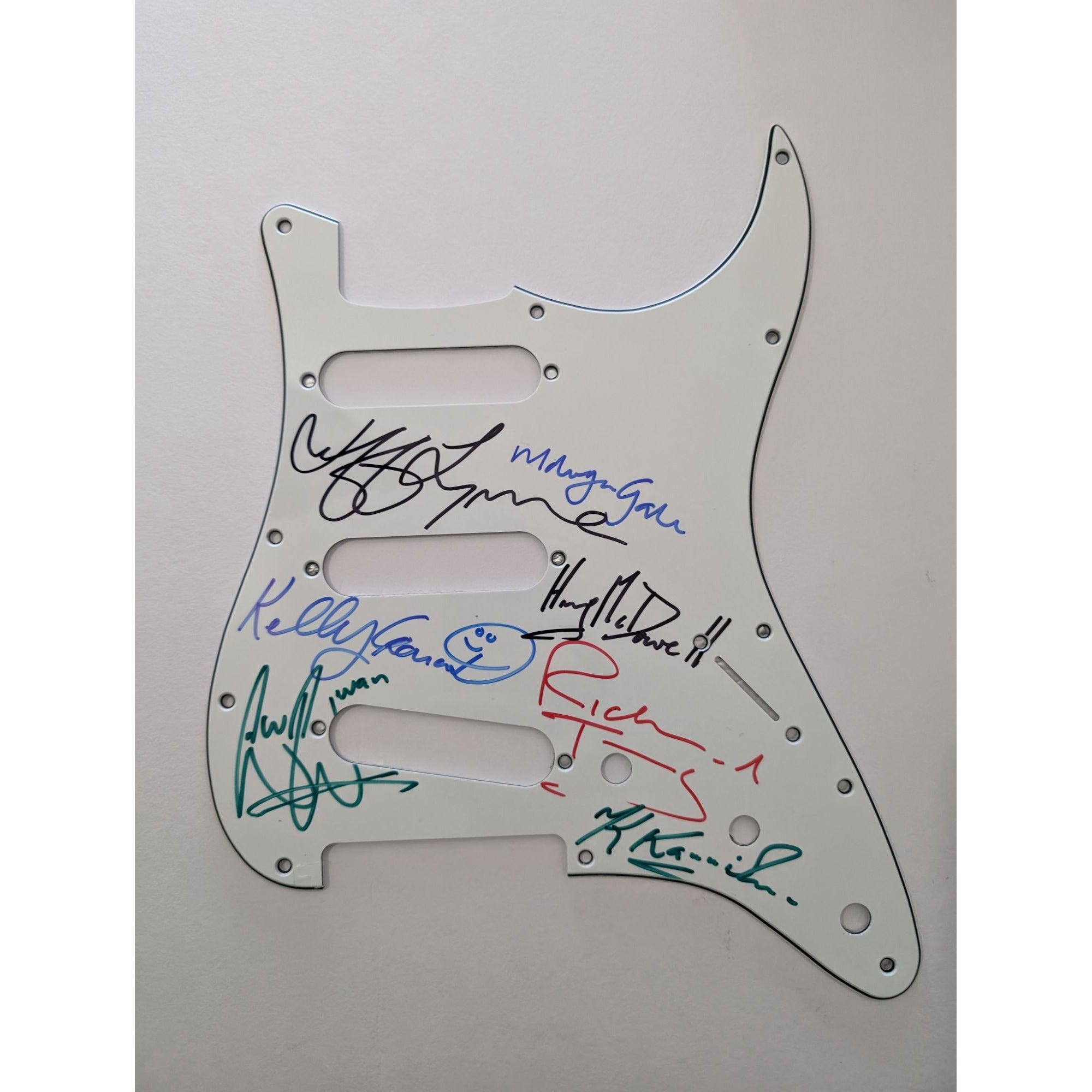 Jeff Lynne ELO Fender Stratocaster electric guitar pickguard signed with proof