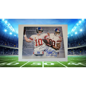 Eli Manning and Victor Cruz New York Giants 8x10 photo signed