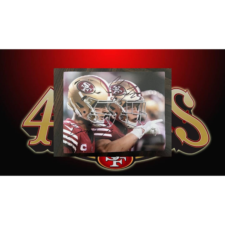 San Francisco 49ers brock purdy and Christian McCaffrey 8x10 photo signed with proof