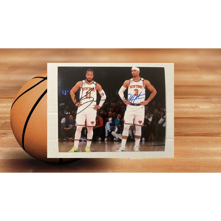 New York Knicks Jalen Brunson and Josh Hart 8x10 photo signed with proof