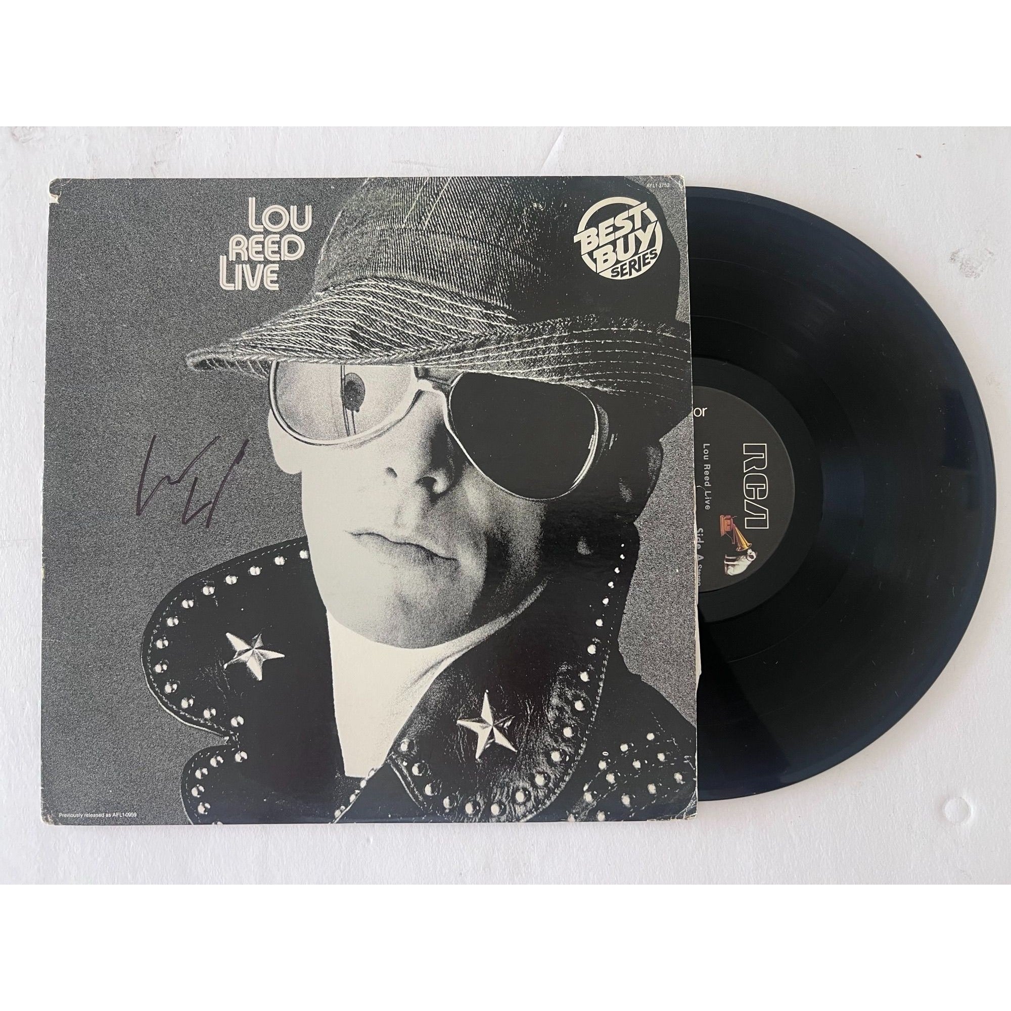 Lou Reed Live original lp signed with proof