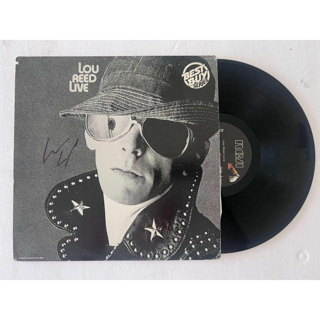 Lou Reed Live original lp signed with proof