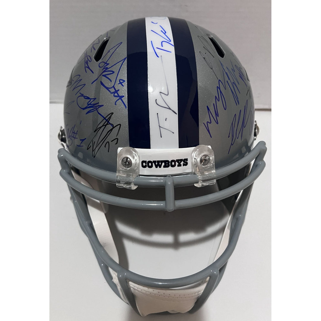 Dallas Cowboys 2023 Riddell speed full size helmet replica Dak Prescott Micah Parsons Tony Pollard Mike McCarthy 40 plus members of the2023