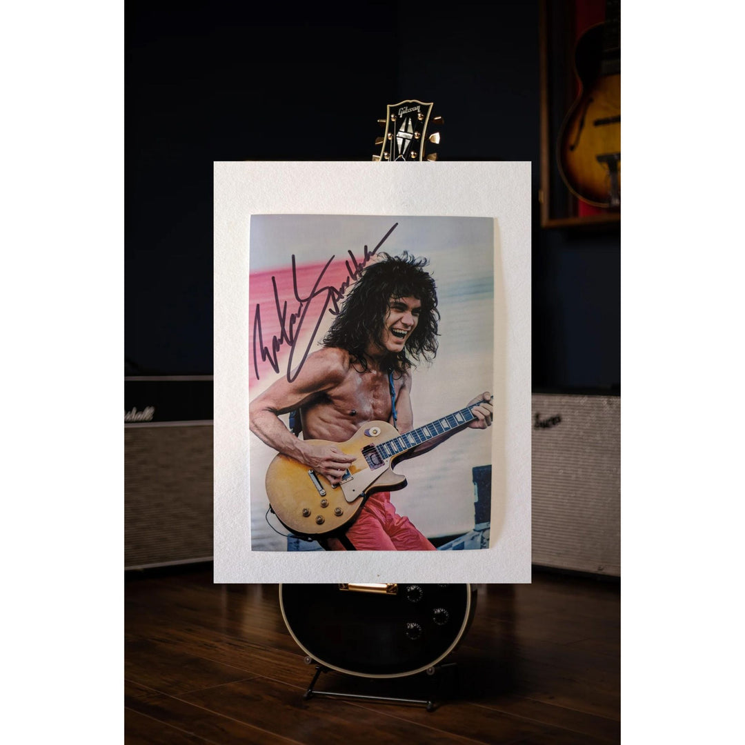 Eddie Van Halen 5x7 photograph signed with proof