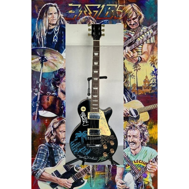The Eagles amazing les paul signed Don Henley, Glenn Frey, Vince Gill, Bernie Laiden Timothy B Schmid