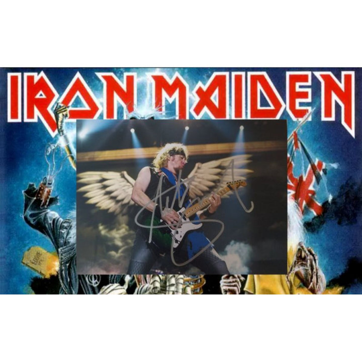 Adrian Smith, Iron Maiden, 5x7, photo, signed