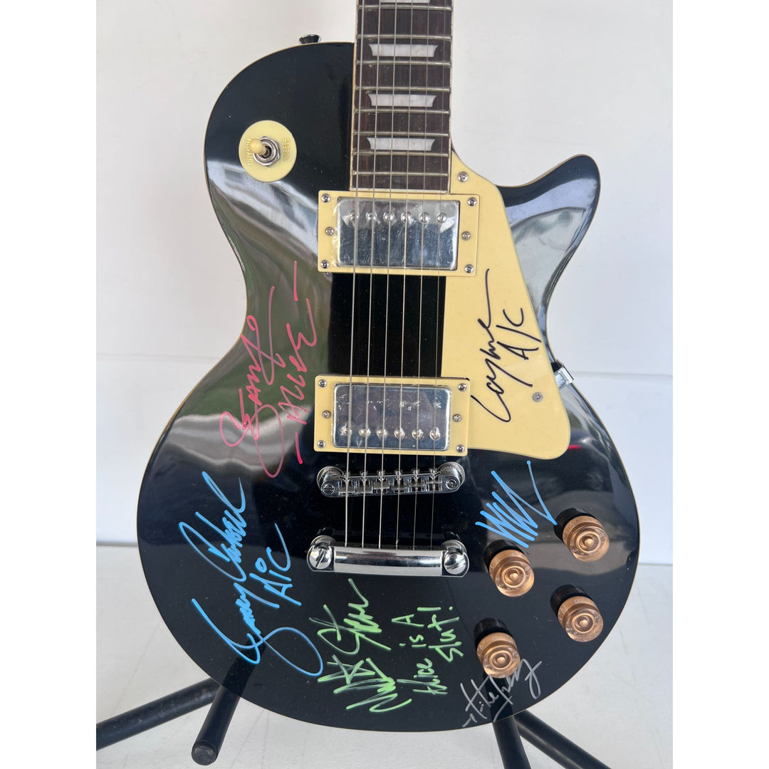 Alice in Chains Hand signed by Layne Staley, Jerry Cantrell, Mike Starr, and Sean Kinney vintage les paul electric guitar signed with proof.