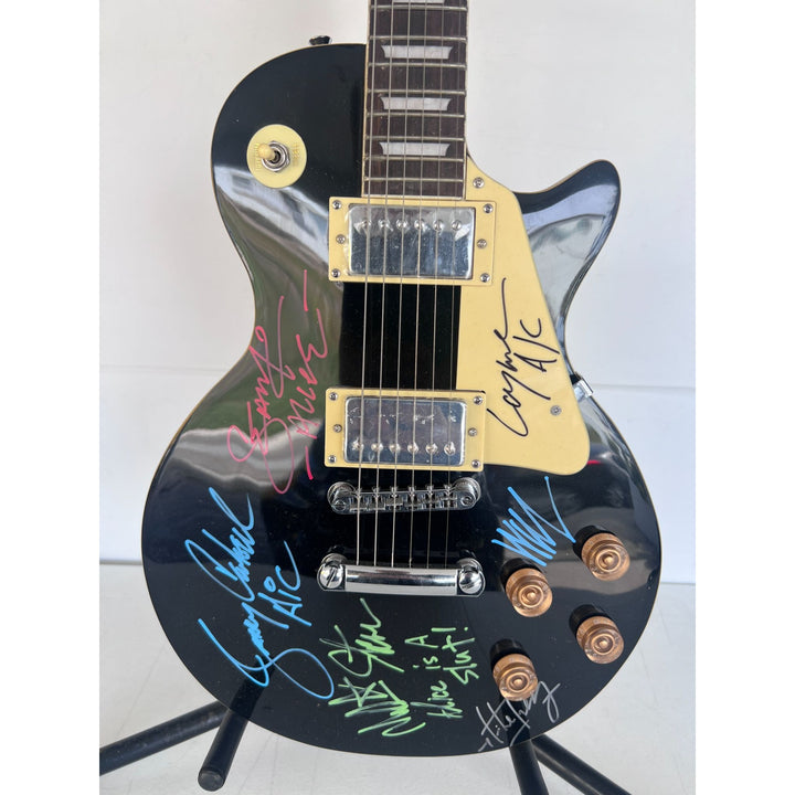 Alice in Chains Hand signed by Layne Staley, Jerry Cantrell, Mike Starr, and Sean Kinney vintage les paul electric guitar signed with proof.
