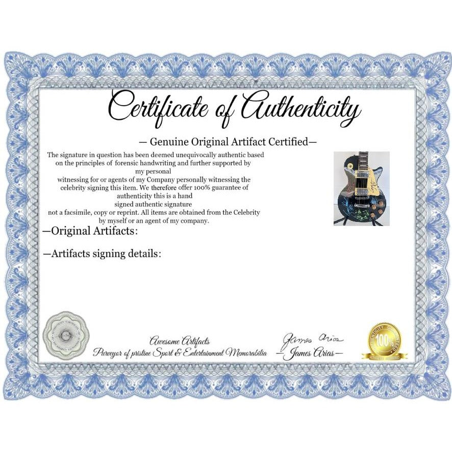 Alice in Chains Hand signed by Layne Staley, Jerry Cantrell, Mike Starr, and Sean Kinney vintage les paul electric guitar signed with proof.