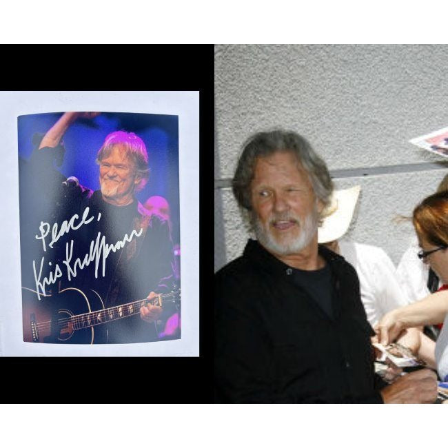 Kris Kristofferson Country Music Legend 5x7 Photo signed with proof.