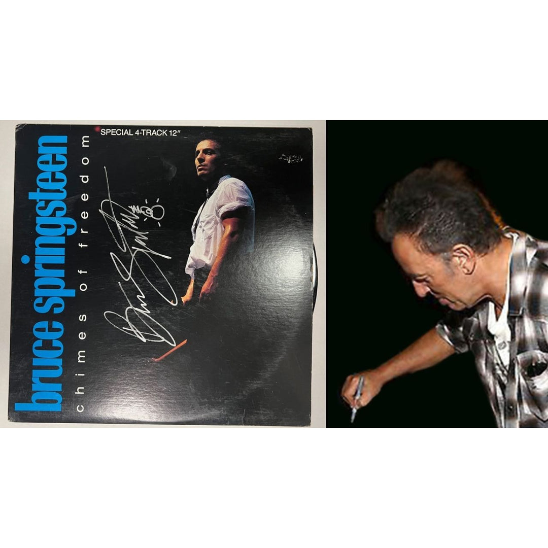 Bruce Springsteen "Chimes of Freedom" original Lp signed with proof