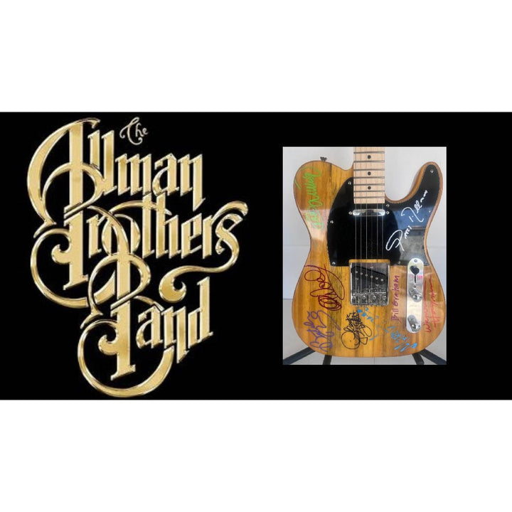 Gregg Allman, Dickey Betts, Wayne Haynes, The Allman Brothers Telecaster electric guitar signed with proof.