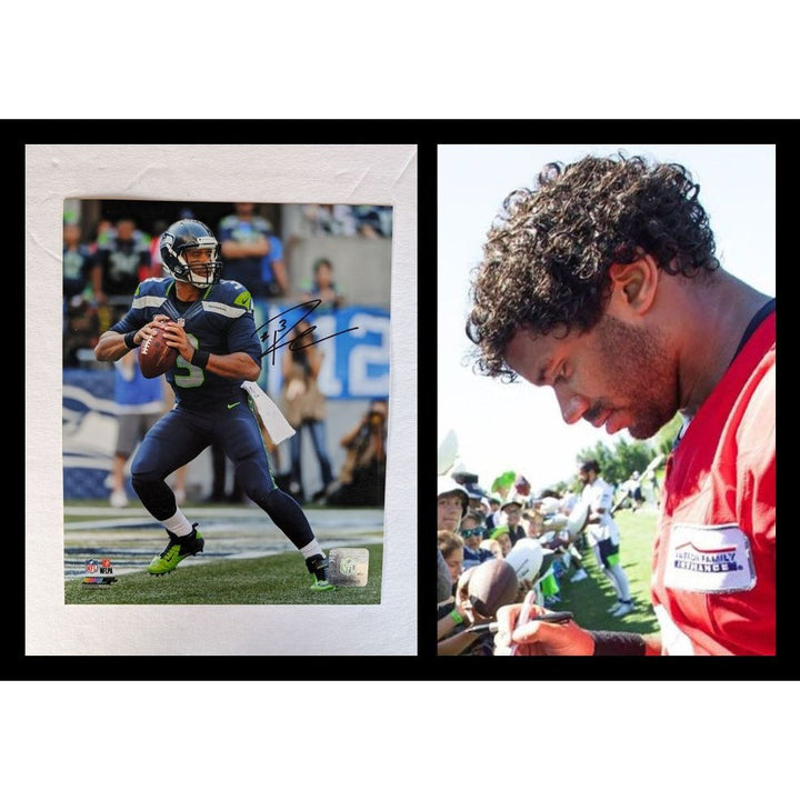 Russell Wilson Seattle Seahawks 8x10 photo signed with proof Awesome Artifacts