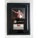 Load image into Gallery viewer, Michael Jackson The King of Pop microphone signed and framed with proof
