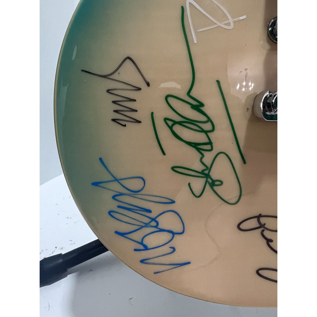 Robert Smith and the Cure Patrick Morrissey and The Smiths Les Paul electric guitar signed with proof