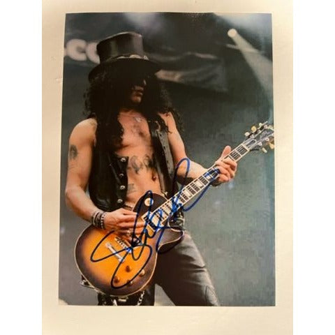 Saul Hudson Slash of Guns and Roses 5x7 photo signed with proof