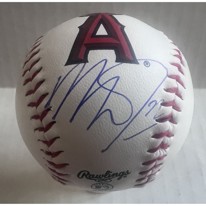 Mike trout Los Angeles Angels of Anaheim Rollings Major League Baseball signed with proof