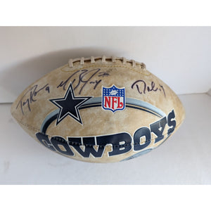 Tony Romo Terrell Owens Jason Witten Dallas Cowboys full size football signed