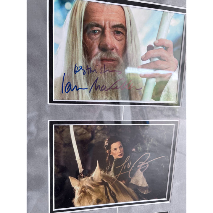 Lord of the Rings Ian Mckellen Peter Jackson Orlando Bloom 5x7 photos signed and framed with proof