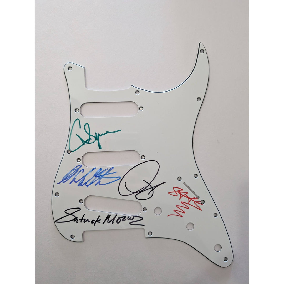 Yes Fender Stratocaster electric guitar pickguard signed with proof