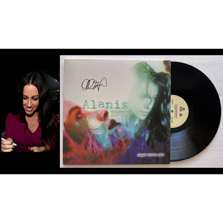 Alanis Morissette 'Jagged Little Pill' original LP signed with proof