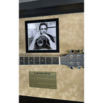 Load image into Gallery viewer, Johnny Cash full size black acoustic guitar signed and framed  with proof
