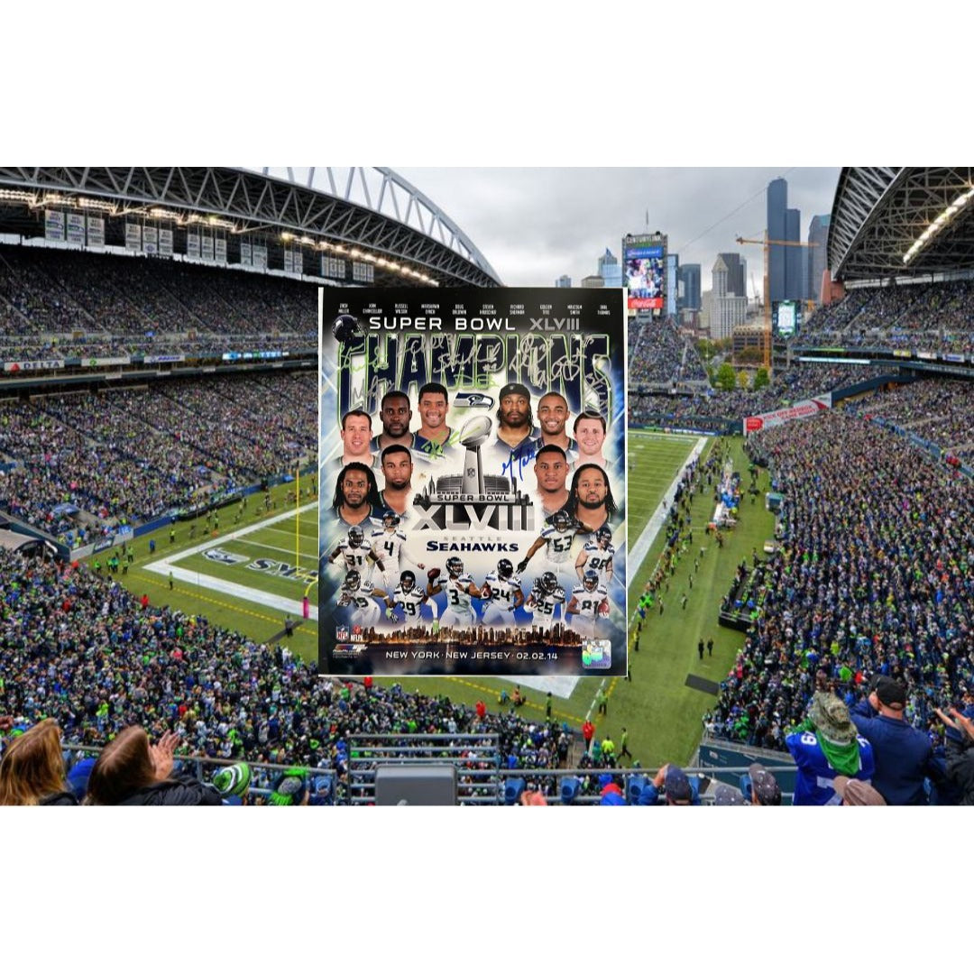 Framed Marshawn Lynch Seattle Seahawks Autographed 11 x 14