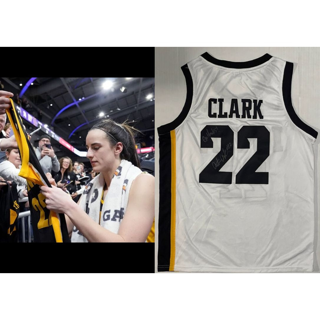 Caitlin Clark Iowa Hawkeyes game model jersey signed and inscribed with proof