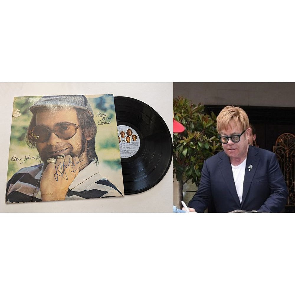 Elton John Rock of the Westies original LP signed with proof